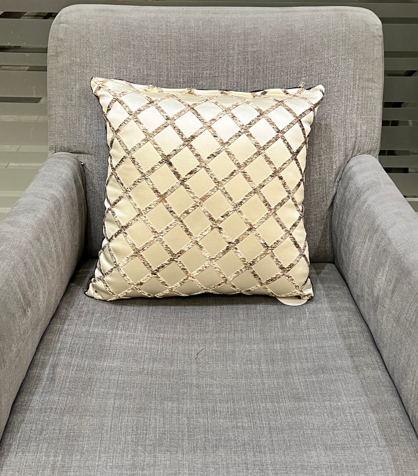 Gold Diamond Pattern Cushion