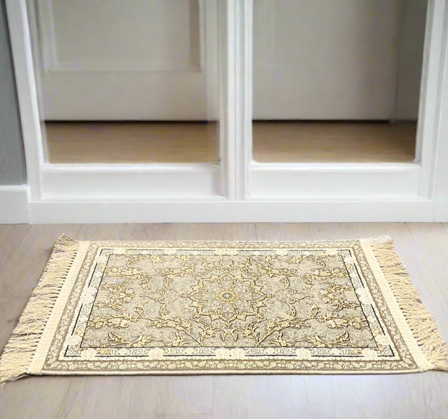 Floral Beige Doormat