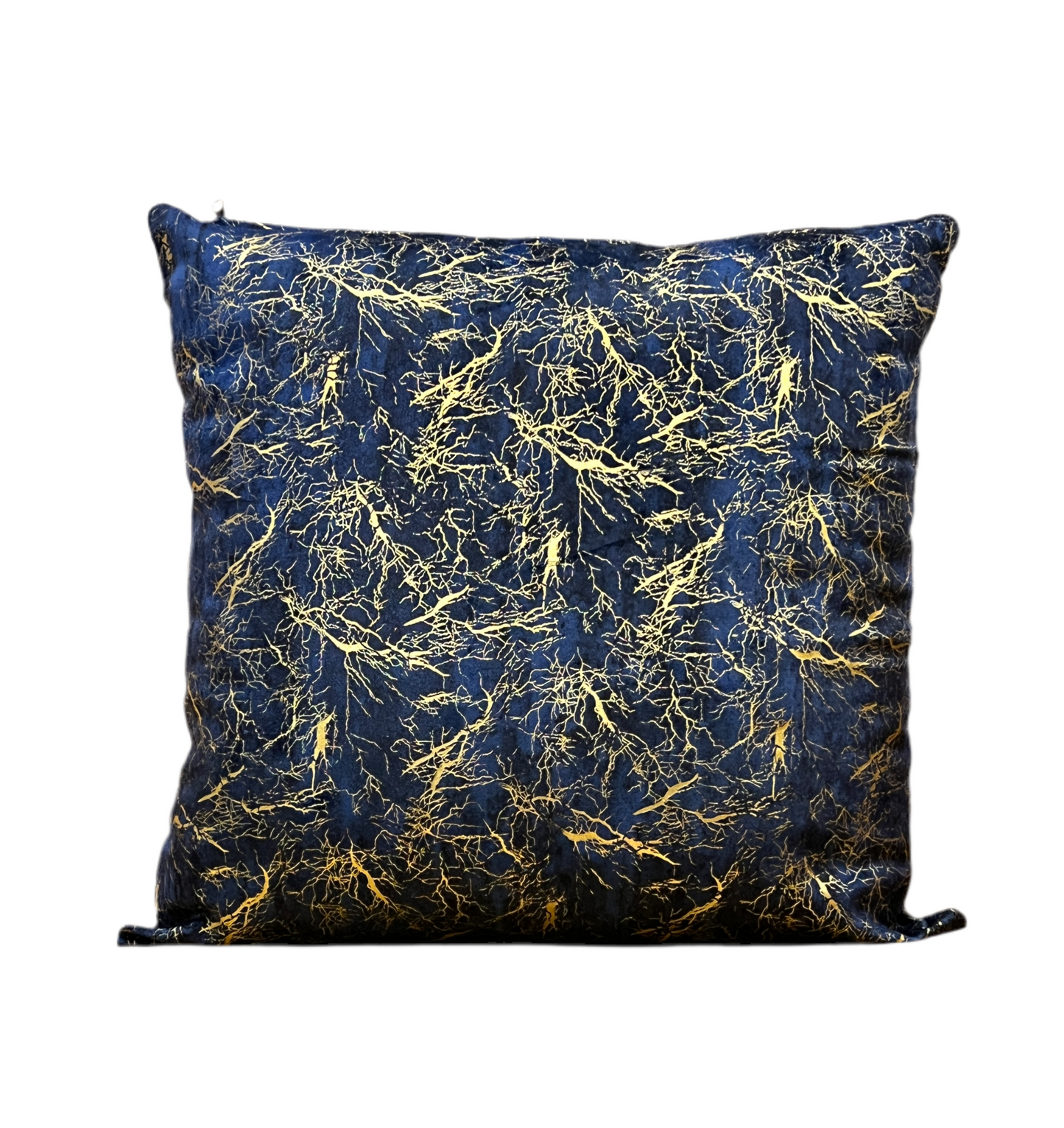 Blue with Gold Pattern Cushion