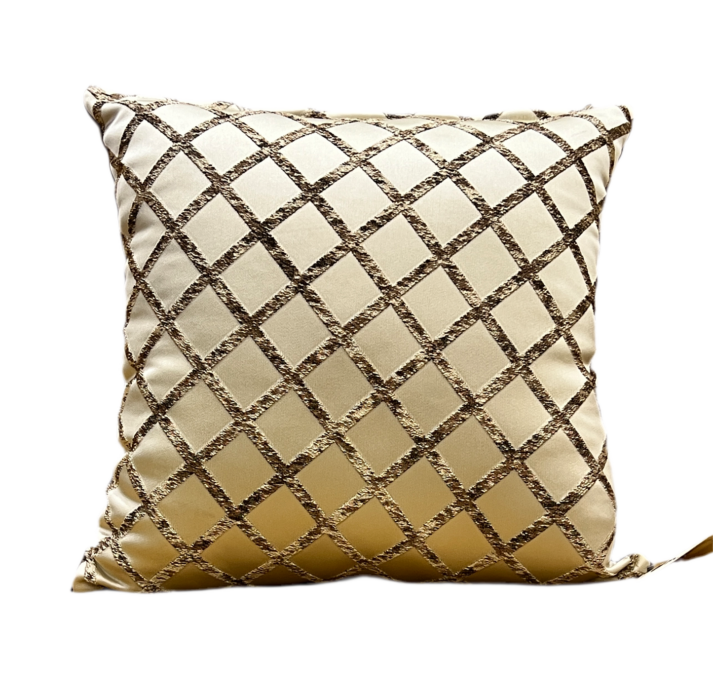 Gold Diamond Pattern Cushion